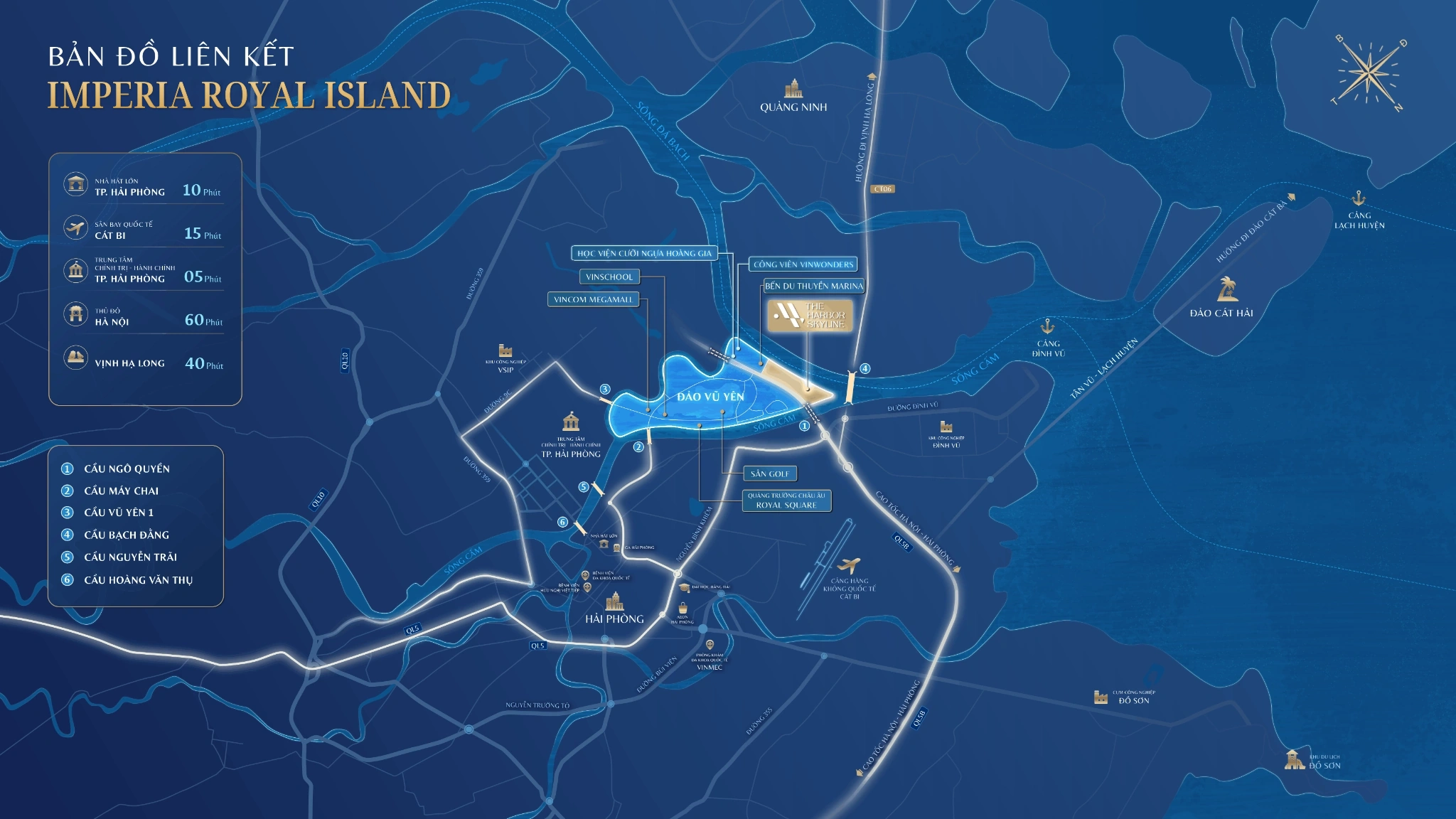 Bản đồ vị trí Imperia Royal Island Vũ Yên