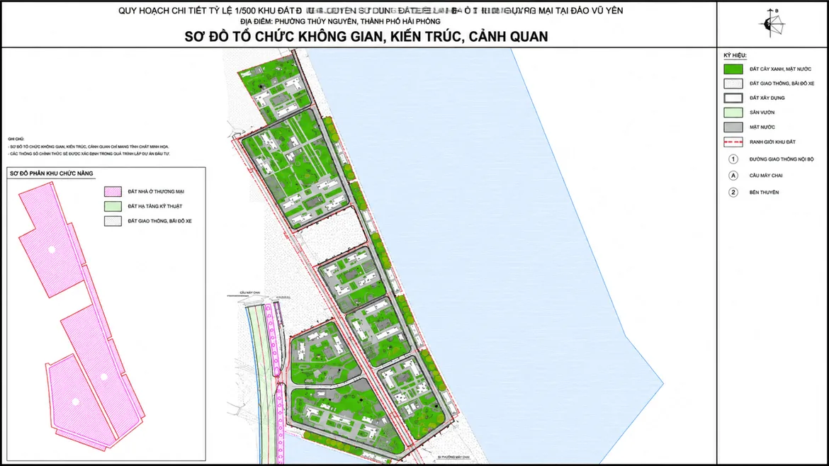 Quy hoạch chi tiết 1/500 Imperia Royal Island Vũ Yên – sơ đồ thiết kế cảnh quan